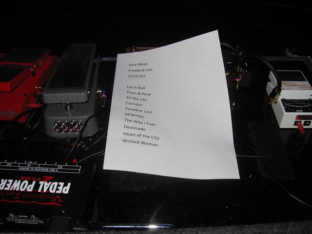 Inca Maya Set List